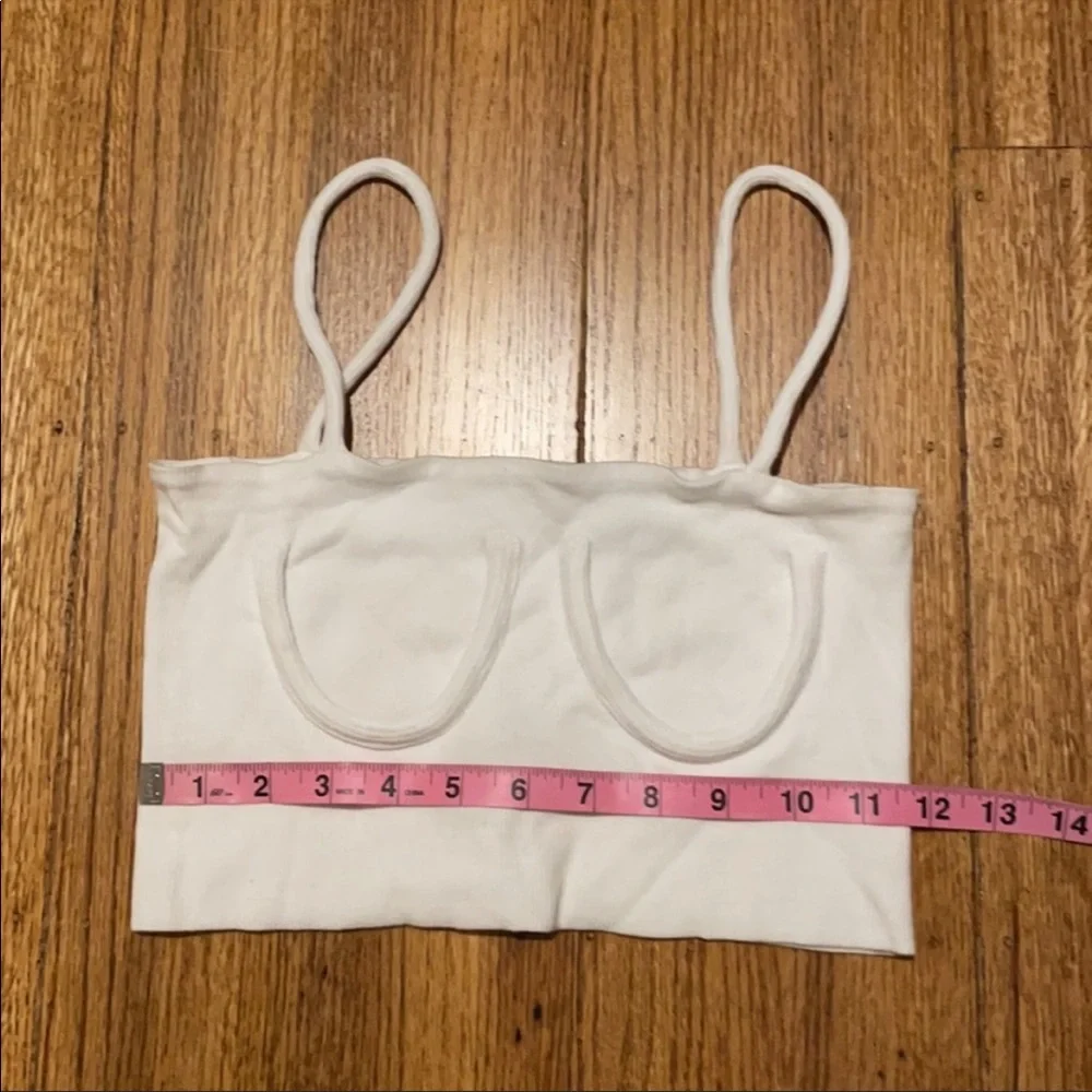 White Ribbed Underbust Outline Top - Picture 5 of 5